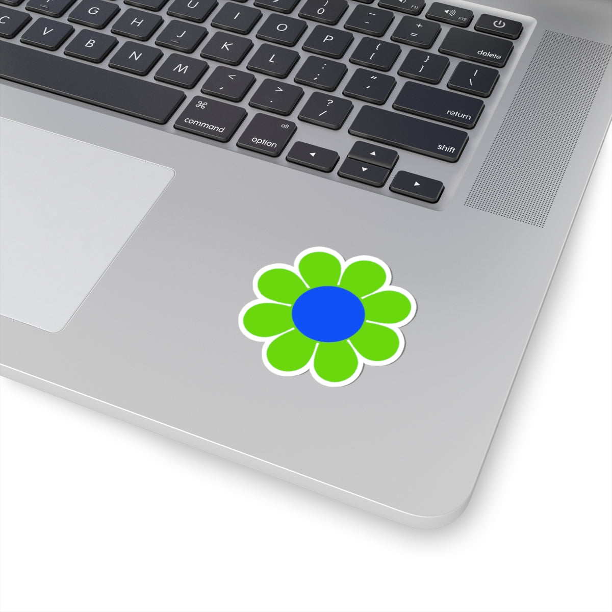 Green Blue Flower Power Sticker