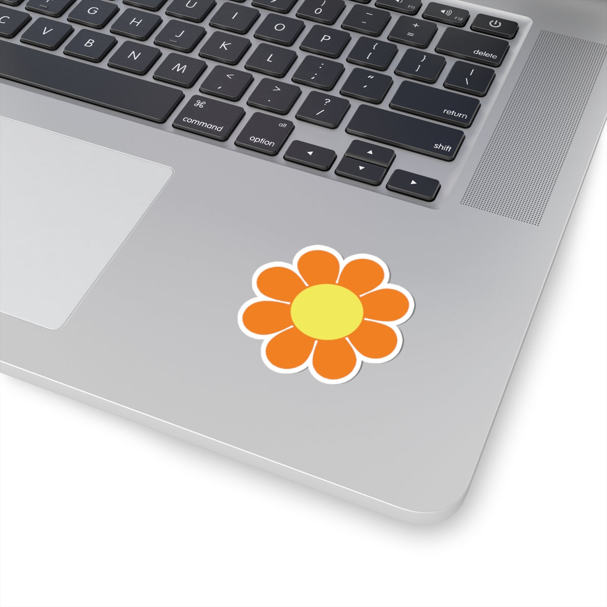 Flower Power Orange Sticker