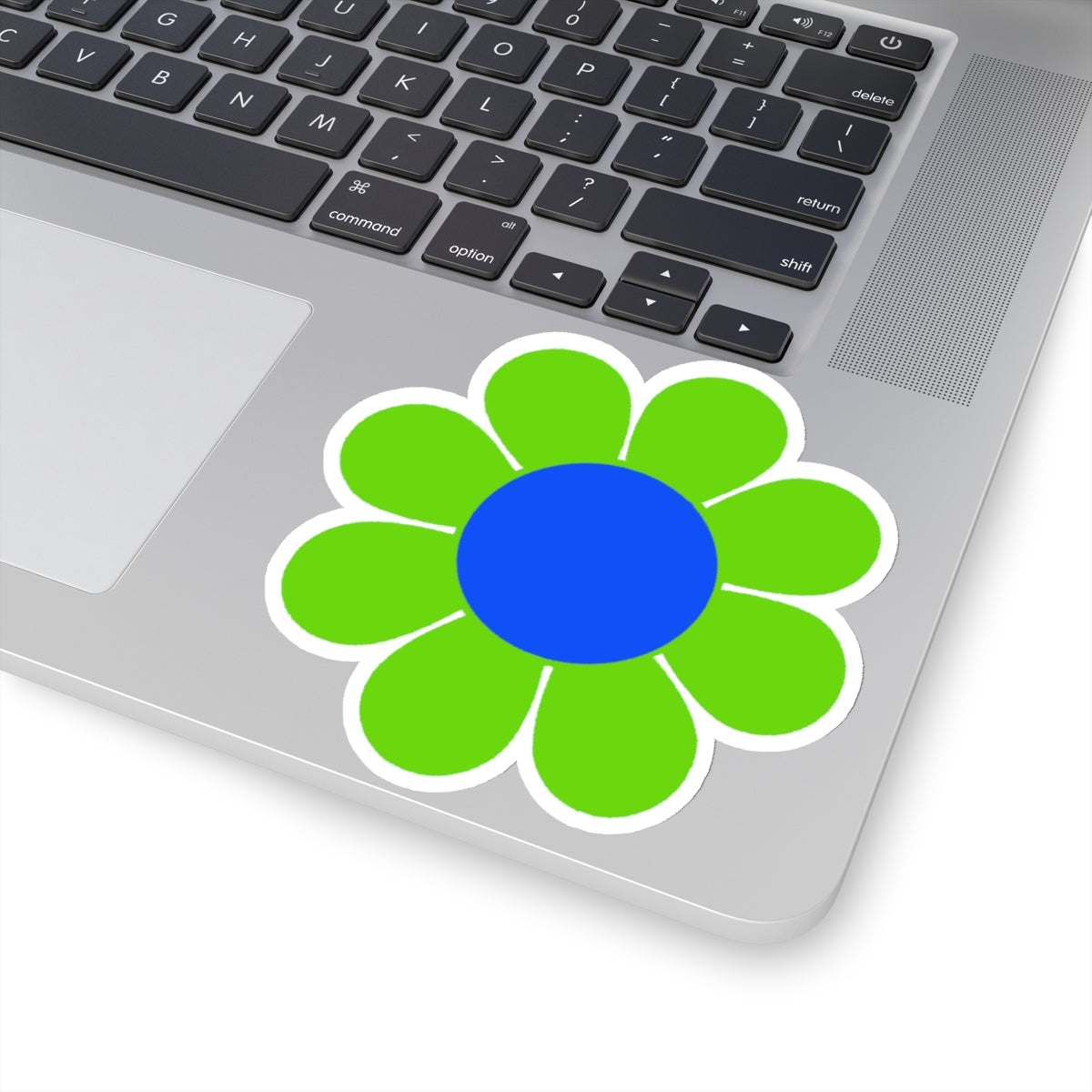 Green Blue Flower Power Sticker