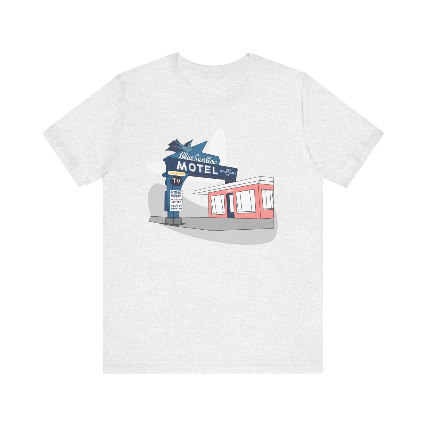 Unisex Blue Swallow Motel Retro Tee