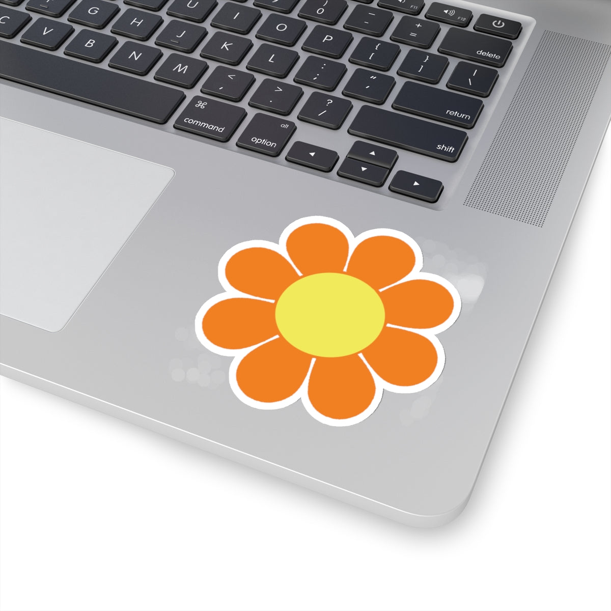 Flower Power Orange Sticker