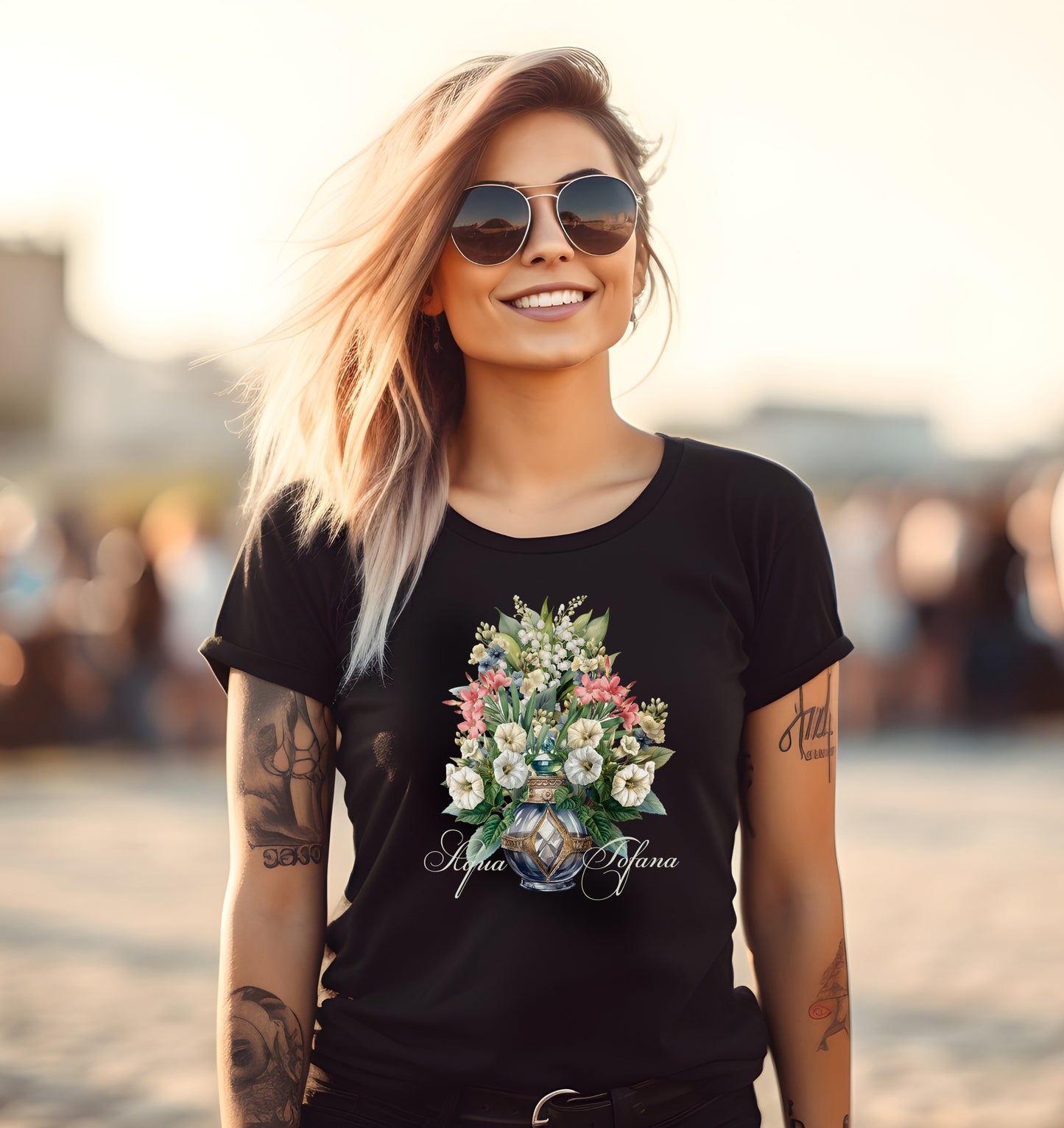 Women's Aqua Tofana Bouquet Tee
