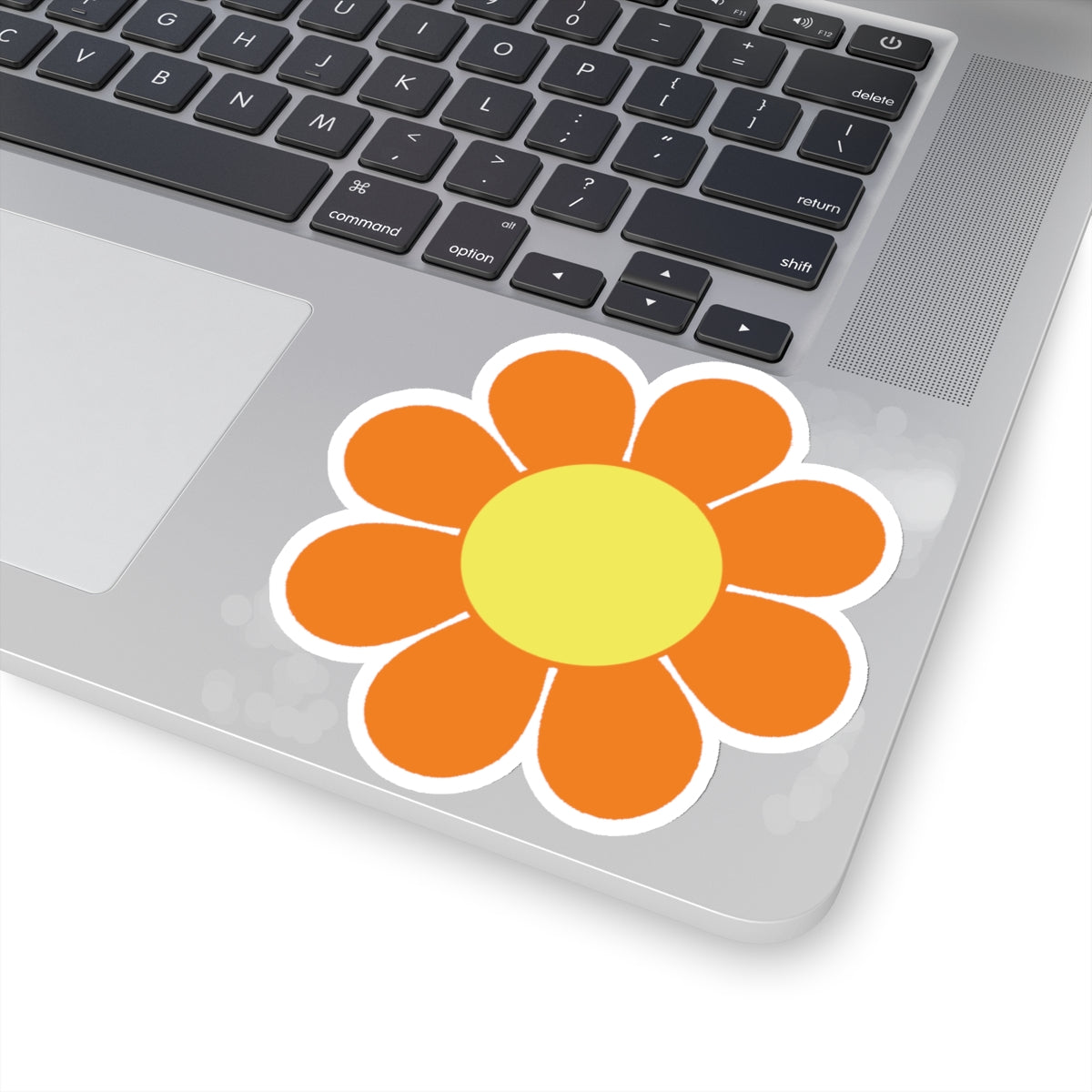 Flower Power Orange Sticker