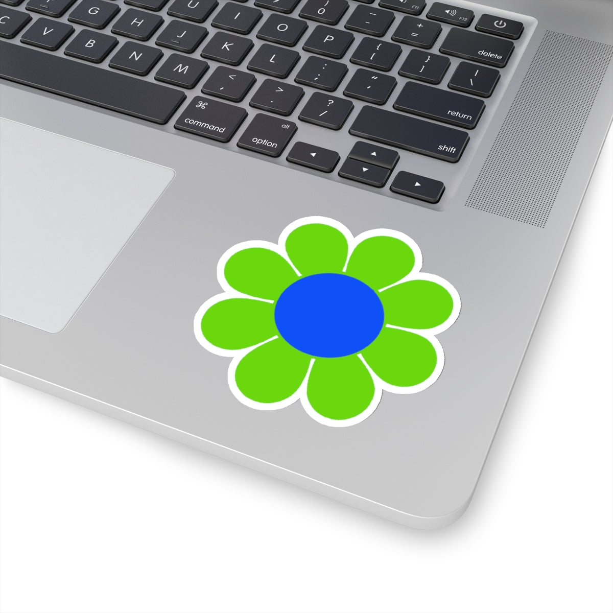 Green Blue Flower Power Sticker