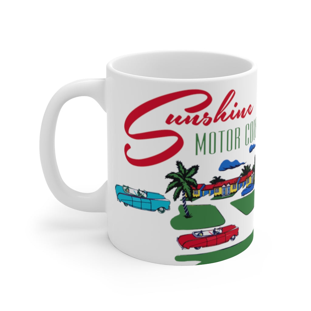 Retro Sunshine Motel Colorful Mug