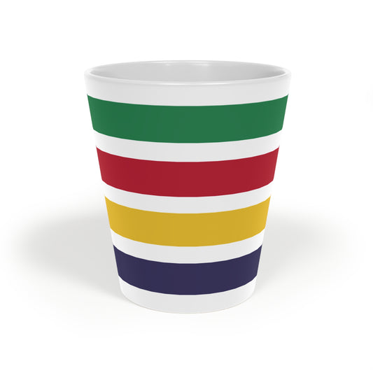 Preppy Colorful Striped Latte Mug National Park Stripes