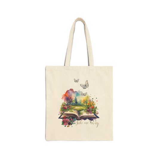 Book Escape Cotton Canvas Tote Bag