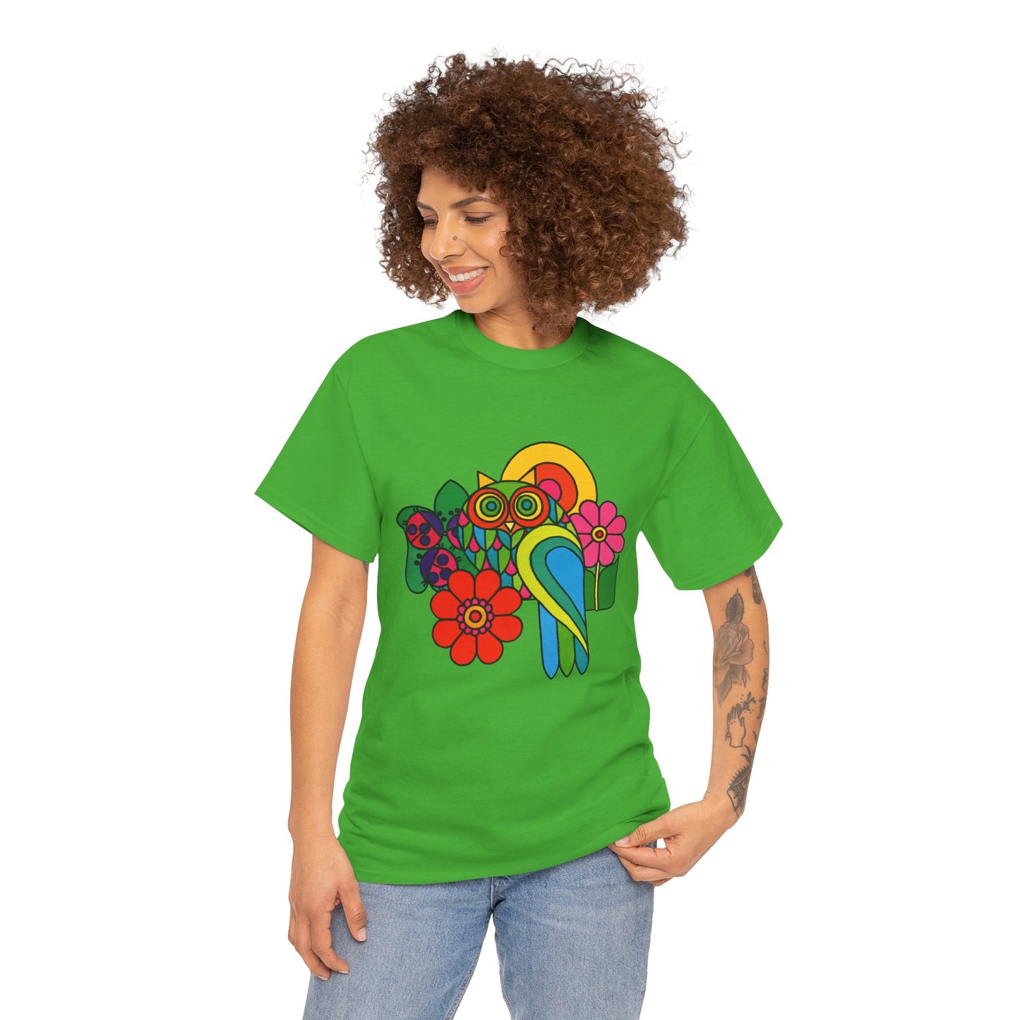 Psychedelic Owl Colorful Tee