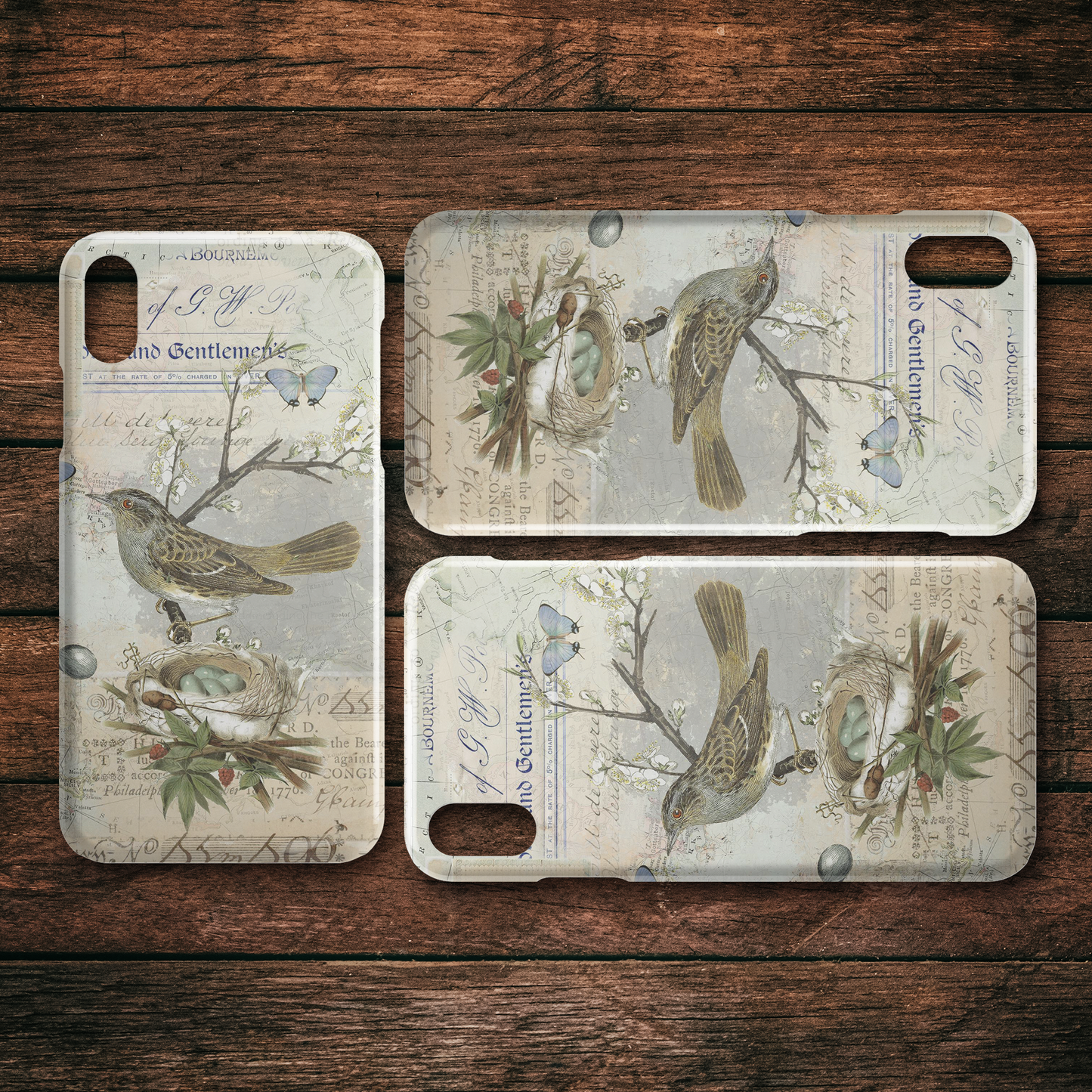 Phone Case Vintage Bird Collage