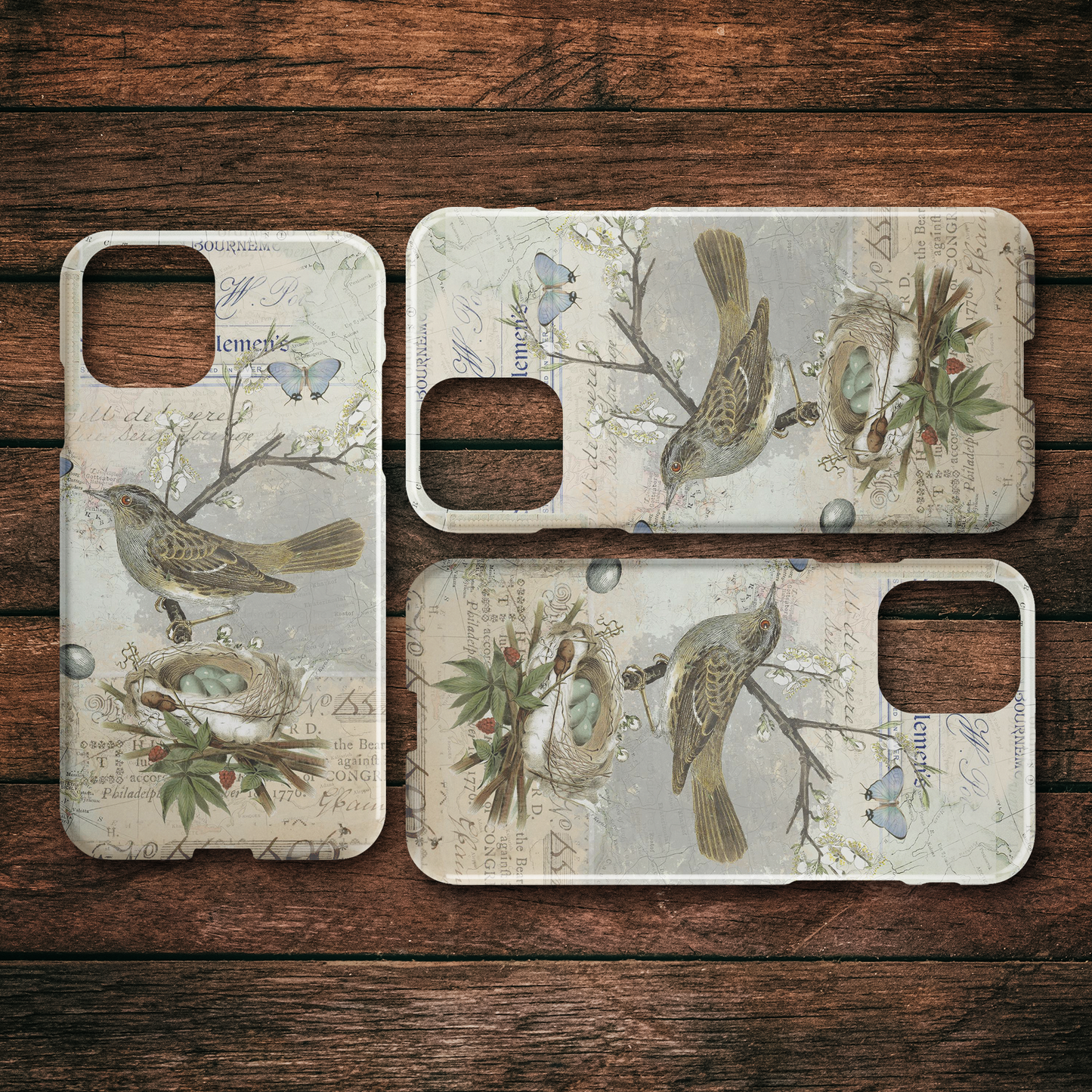 Phone Case Vintage Bird Collage