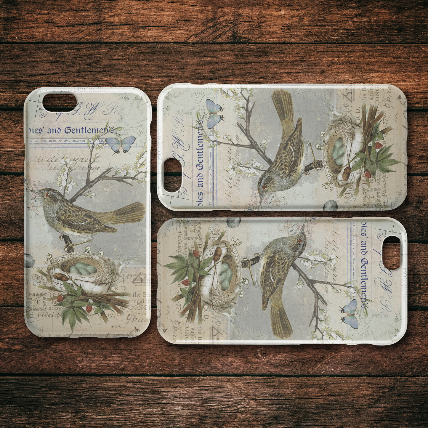 Phone Case Vintage Bird Collage