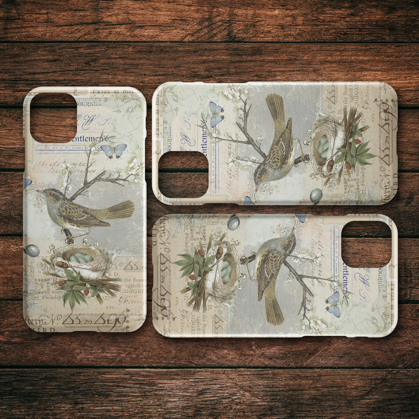 Phone Case Vintage Bird Collage