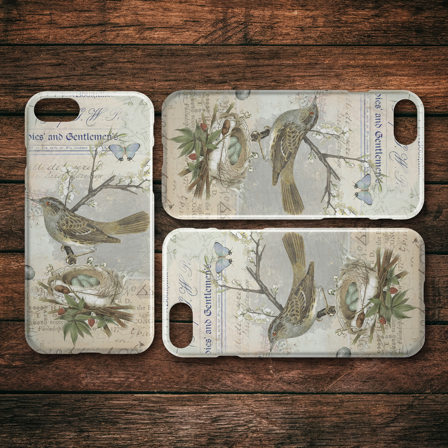 Phone Case Vintage Bird Collage