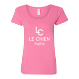 Le Chien Designer Scoopneck T-Shirt