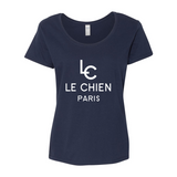Le Chien Designer Scoopneck T-Shirt