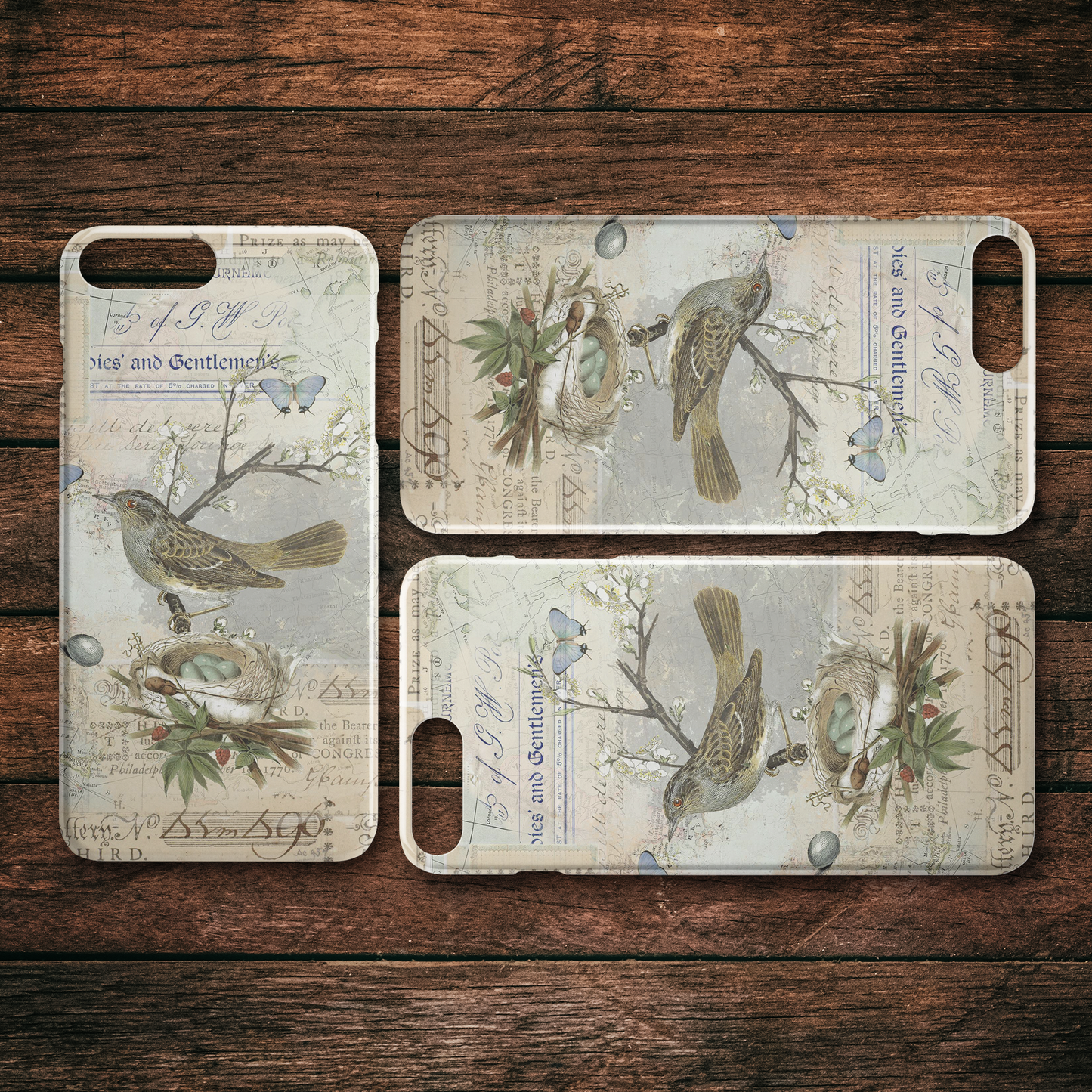 Phone Case Vintage Bird Collage