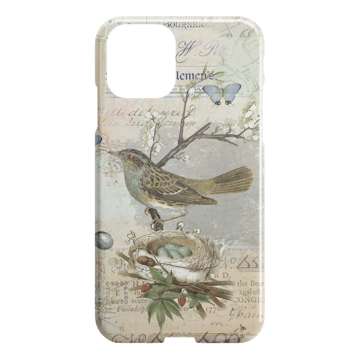 Phone Case Vintage Bird Collage