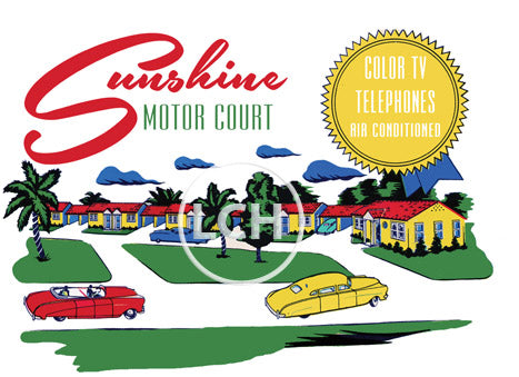 Sunshine Motor Court Retro Ladies Tee