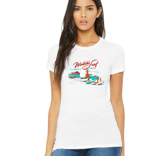 Waikiki Surf Hotel Vintage Ladies Tee